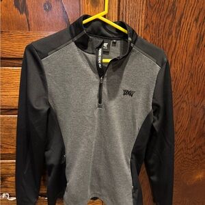 PXG Charcoal and Black Zip-Up Top